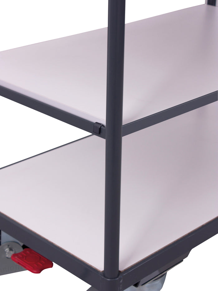 VARIOfit ESD Etagenwagen, niedrig, Baukasten-System, EasySTOP