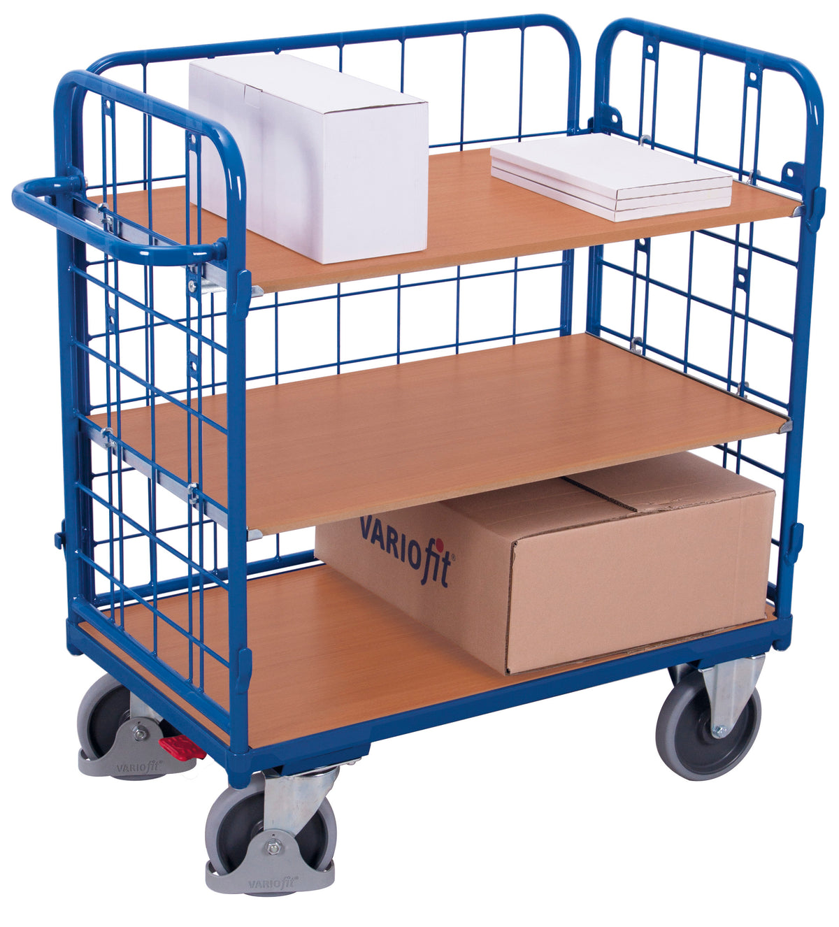VARIOfit Niedriger Etagenwagen, Baukasten-System, EasySTOP