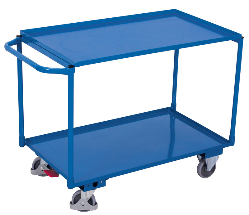 VARIOfit sw-600.506 Tischwagen mit zwei öldichten Wannen, EasySTOP