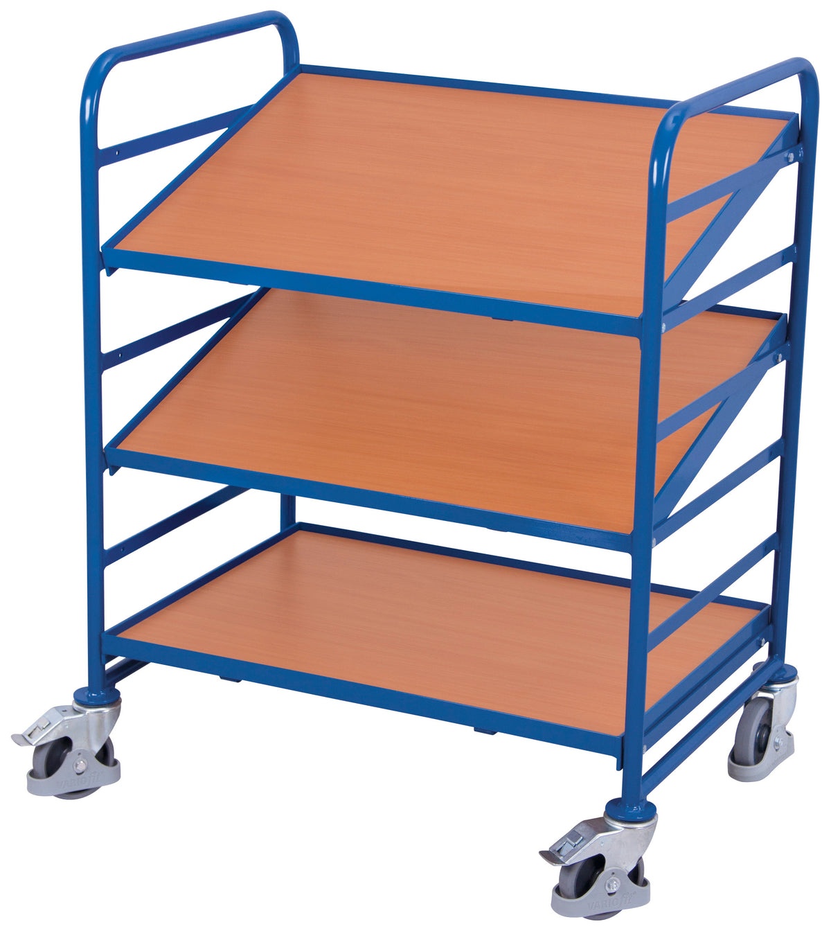 VARIOfit sw-610.201 Breiter Eurokastenwagen mit drei Holzböden, 200 kg