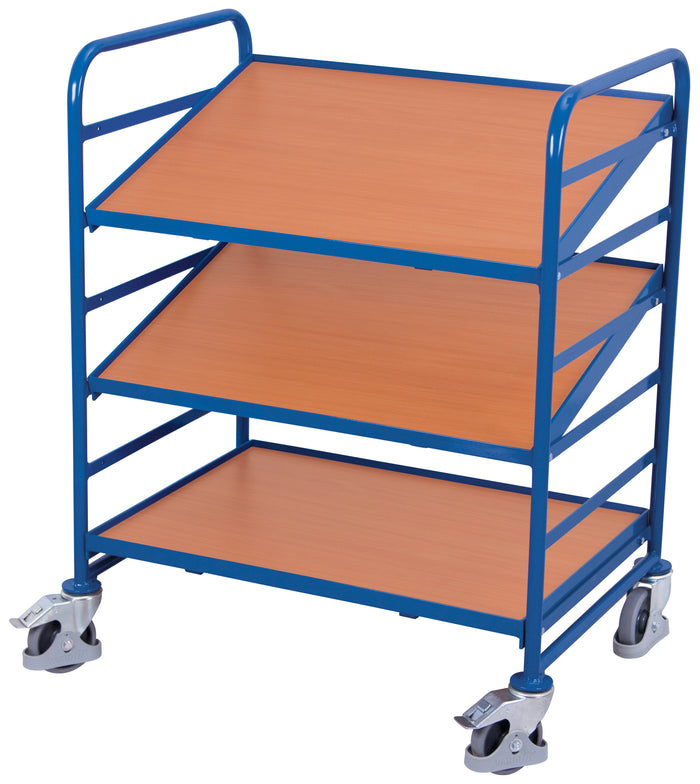 VARIOfit sw-610.201 Breiter Eurokastenwagen mit drei Holzböden, 200 kg
