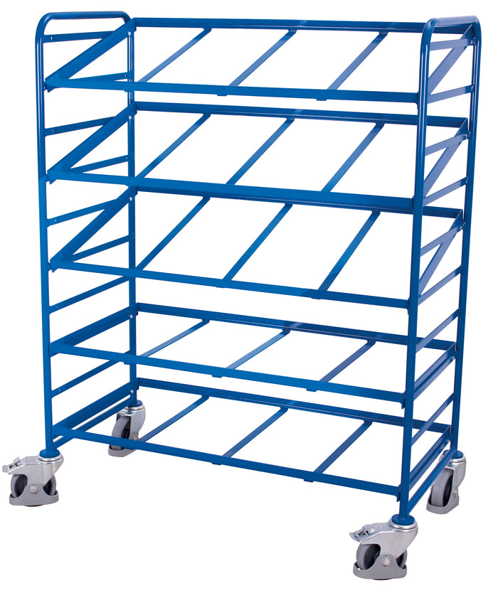 VARIOfit sw-610.300 Hoher und breiter Eurokastenwagen mit fünf offenen Etagenrahmen, 250 kg
