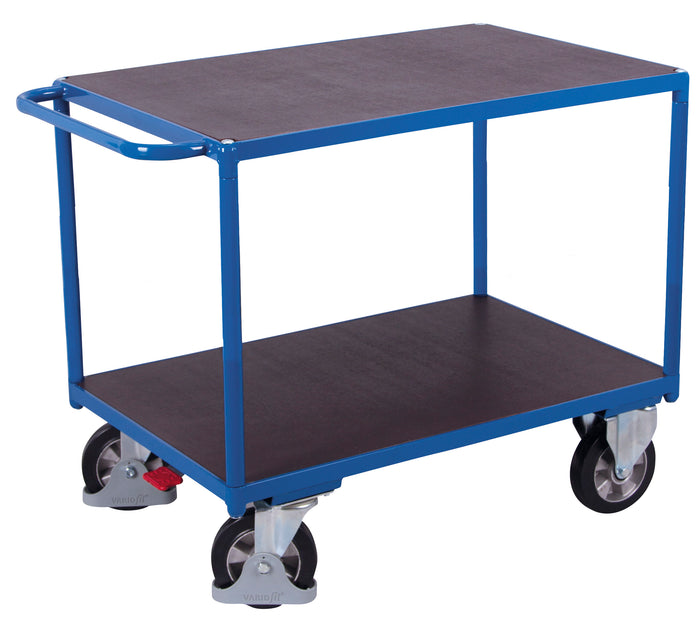 VARIOfit Schwerlast Tischwagen mit zwei Ladeflächen, Baukasten-System, EasySTOP