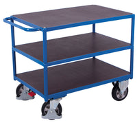 VARIOfit Schwerlast Tischwagen mit drei Ladeflächen, Baukasten-System, EasySTOP