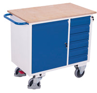 VARIOfit sw-985.001 Werkstattwagen mit sechs Schubladen, EasySTOP