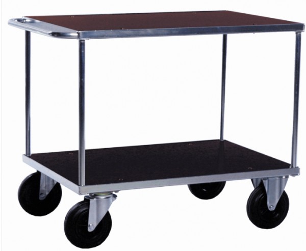 ROLLCART Tischwagen mit zwei Ladeflächen, verzinkt, 500 kg Tragkraft