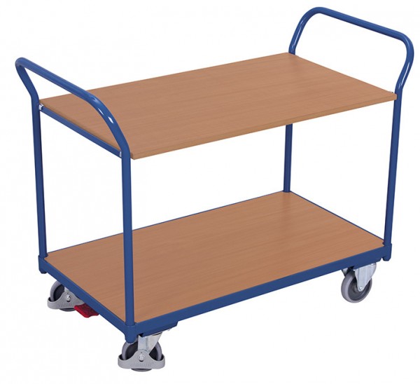 Variofit Tischwagen mit zwei Ladeflächen, Baukasten-System, EasySTOP