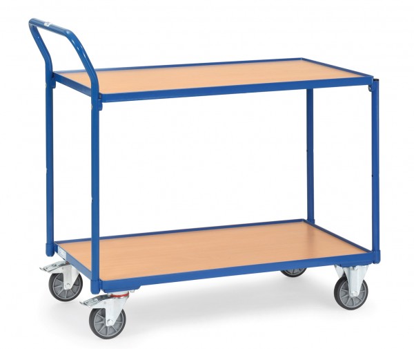 Fetra Leichter Tischwagen mit zwei Holz-Plattformen, 300 kg