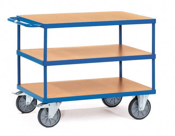 Fetra Schwerer Tischwagen, rechteckige Ladeflächen, bis 600 kg